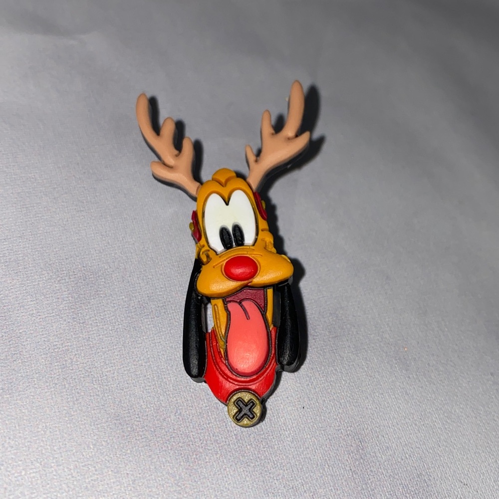 Disney Pluto Character Pin Deer Horn Antler Top #2